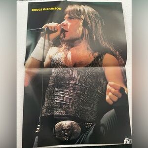 Bruce Dickinson Concert Pinup - Black & Silver Rock Image
